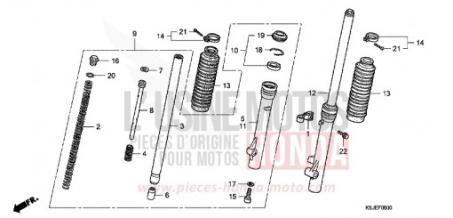 FOURCHETTE AVANT CRF100FB de 2011